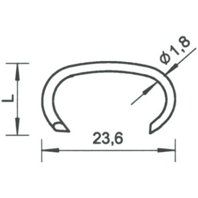 Spona typ CL 20x1,8 Flex (bal.6000ks)