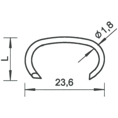 Spona typ CL 20x1,8 Flex (bal.6000ks)